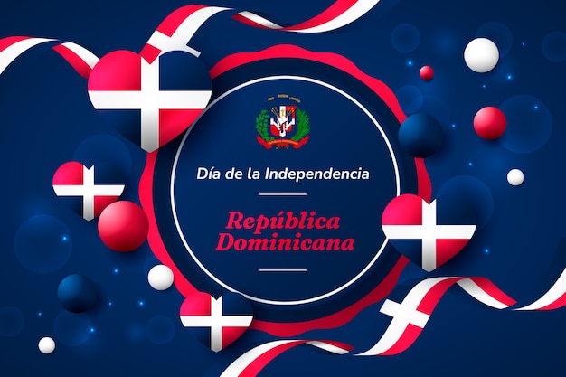 Gradient background for dominican republic independence day celebration