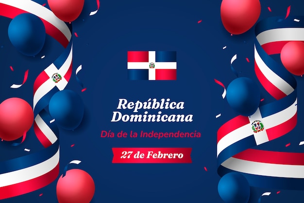 Gradient background for dominican republic independence day celebration