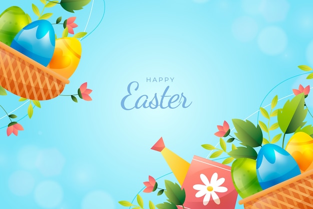 Free vector gradient background for easter holiday