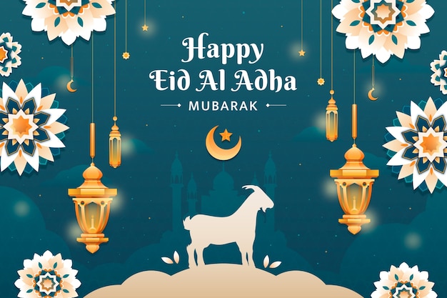 Gradient background for eid al-adha celebration