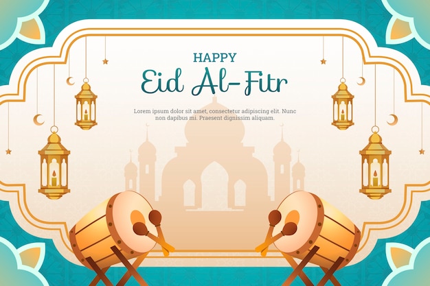 Gradient background for eid al-fitr celebration