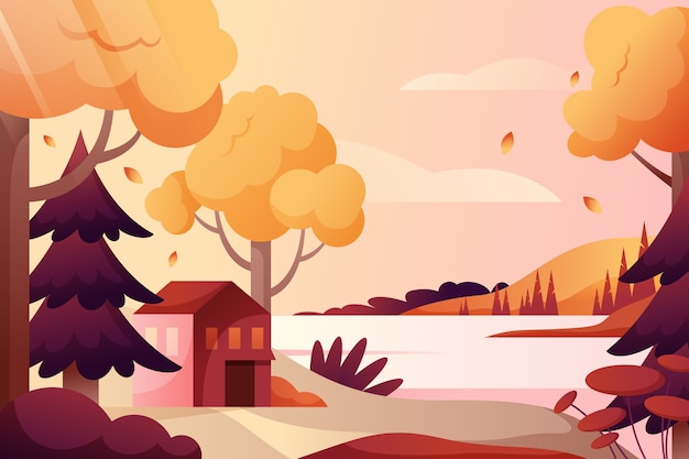 Free vector gradient background for fall season celebration