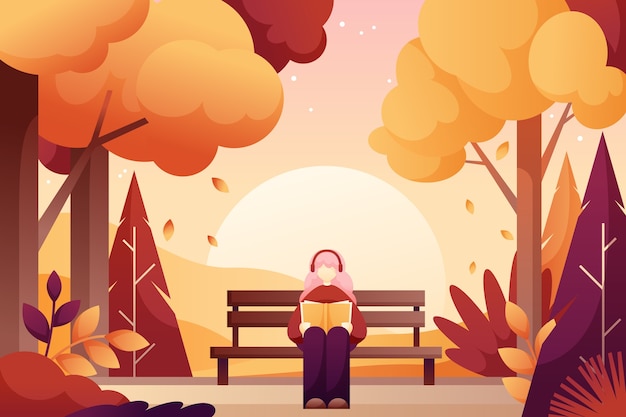 Free vector gradient background for fall season celebration