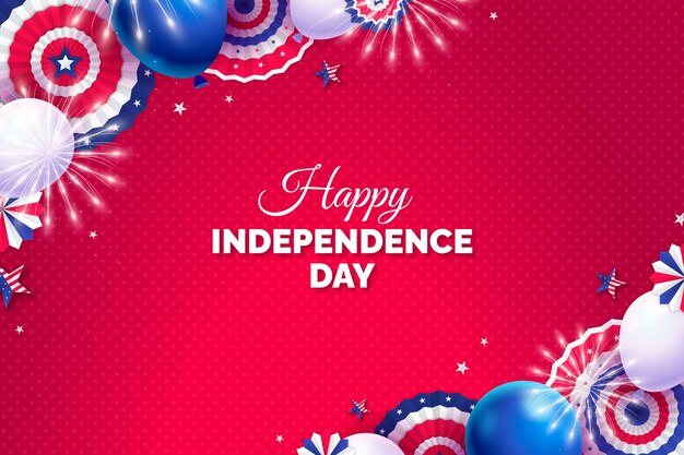 Бесплатное векторное изображение Градиентный фон для празднования 4 июля в америке
