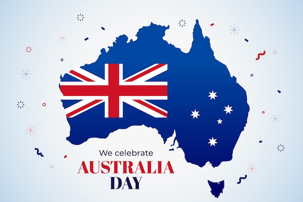Бесплатное векторное изображение Градиентный фон для австралийского национального дня