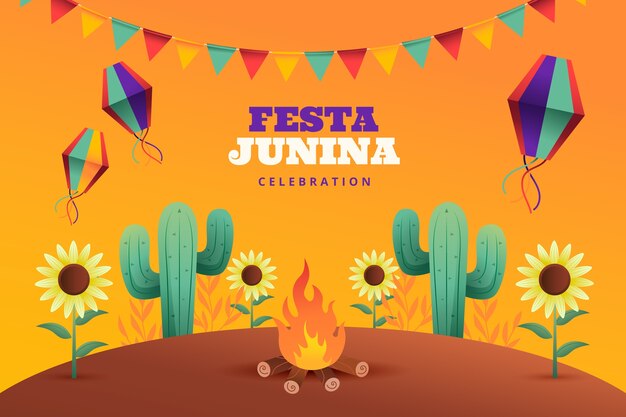 Градиентный фон для бразильского празднования festas juninas