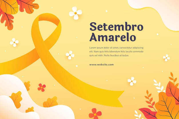 Градиентный фон для бразильского месяца профилактики самоубийств