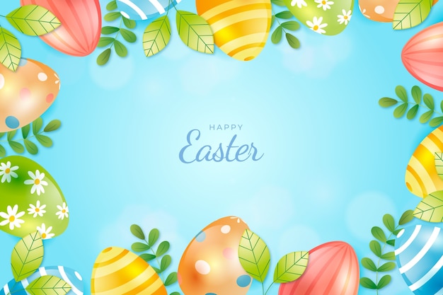 Бесплатное векторное изображение Градиентный фон для празднования пасхи.