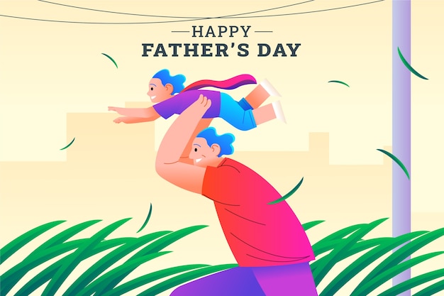 Бесплатное векторное изображение Градиентный фон для празднования дня отца
