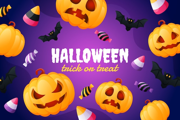 Vettore gratuito sfondo sfumato per la celebrazione di halloween