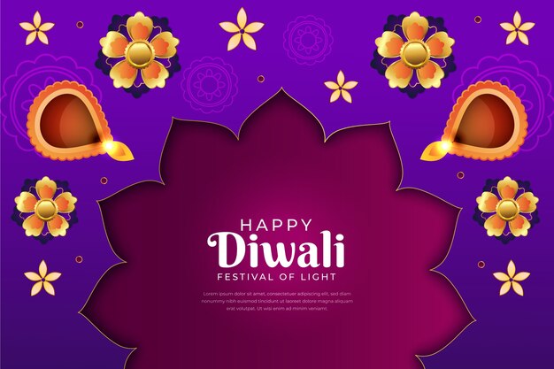 Gradient background for hindu diwali festival celebration