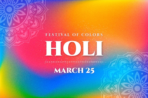 Gradient background for holi festival celebration