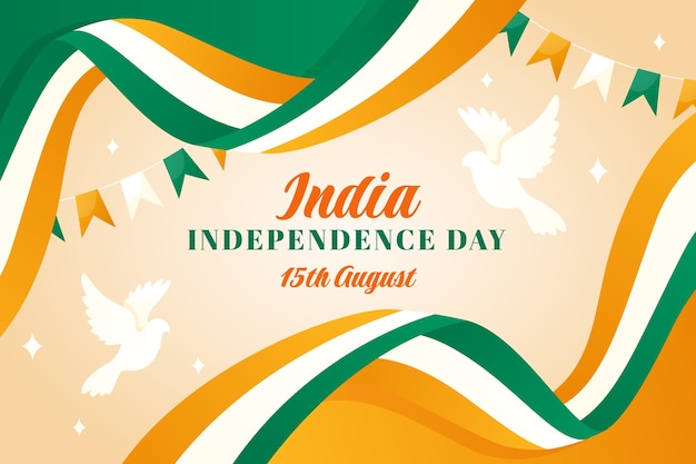 Gradient background for india independence day celebration