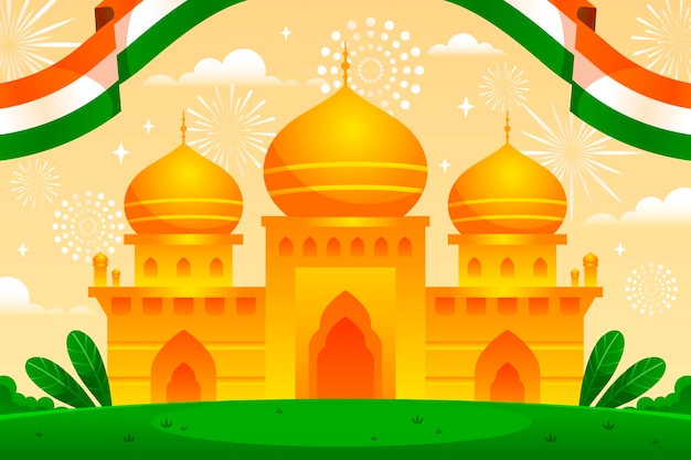 Gradient background for india independence day celebration