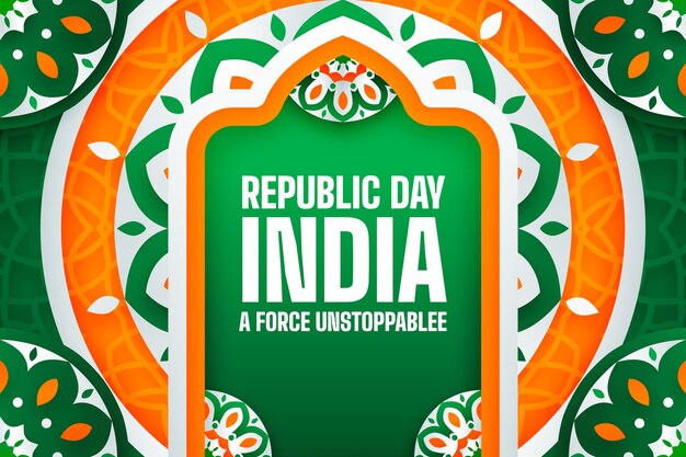 Gradient background for indian republic day celebration