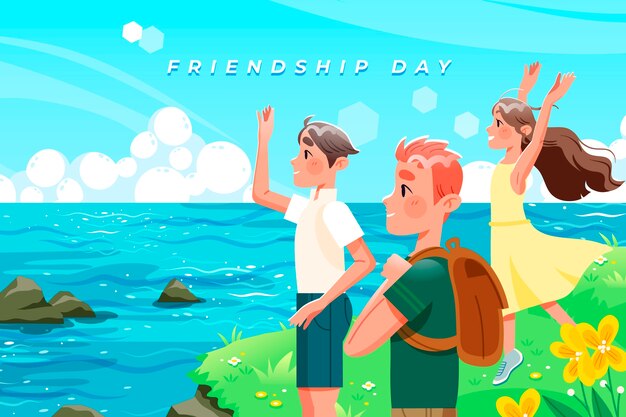 Gradient background for international friendship day celebration