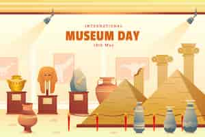 Free vector gradient background for international museum day