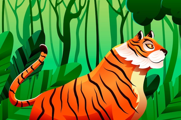 Gradient background for international tiger day