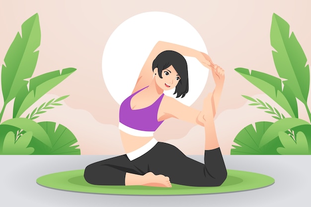 Gradient background for international yoga day celebration