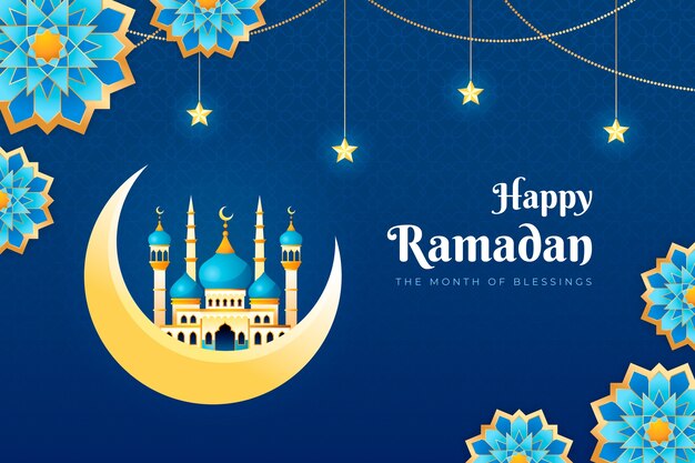 Gradient background for islamic ramadan celebration