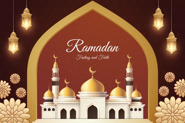 Gradient background for islamic ramadan celebration