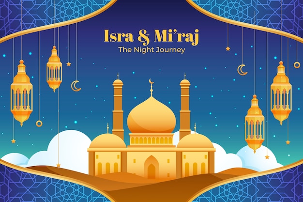 Gradient background for isra miraj