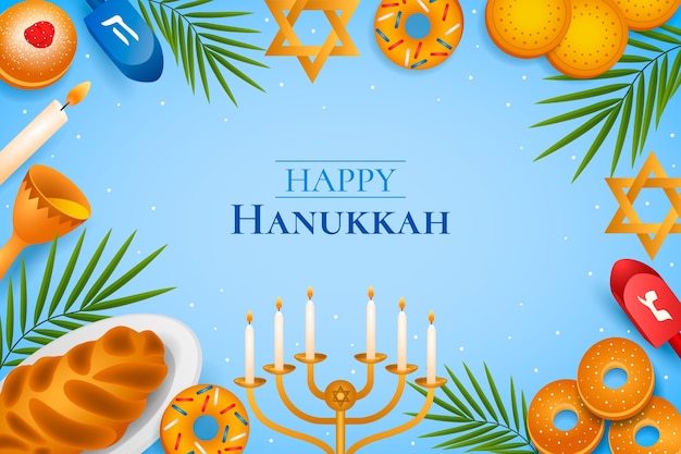 Gradient background for jewish hanukkah celebration