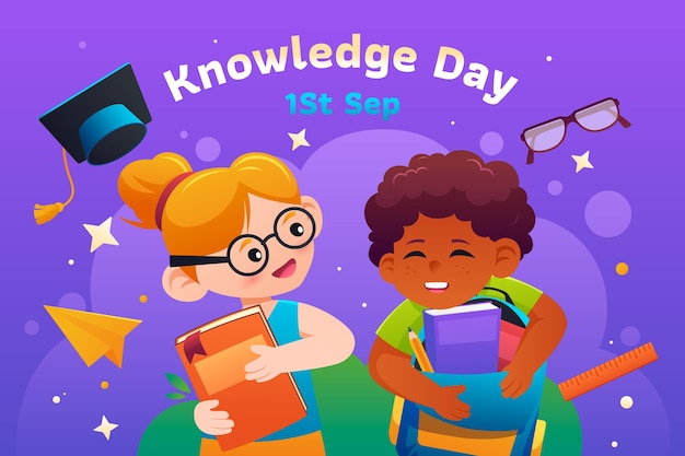 Gradient background for knowledge day celebration