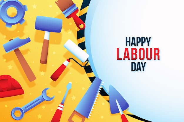 Free vector gradient background for labor day celebration