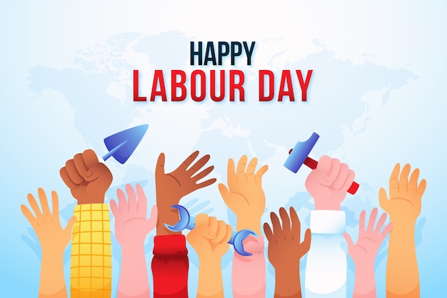 Gradient background for labor day celebration