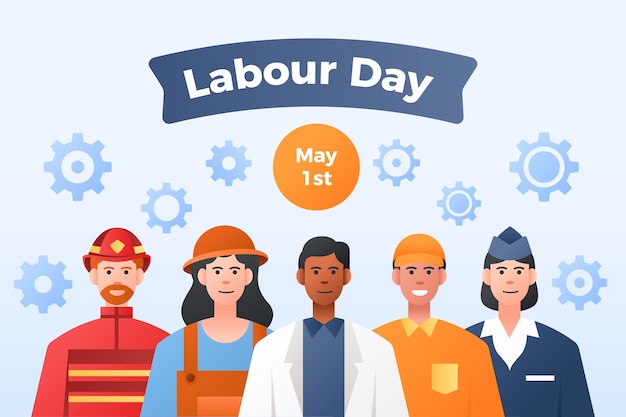 Gradient background for labor day celebration