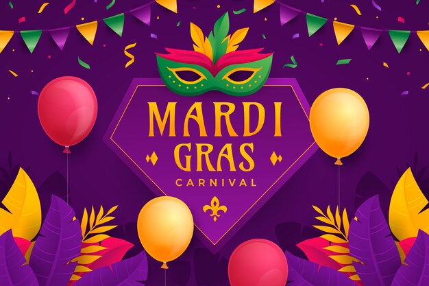 Gradient background for mardi gras festival