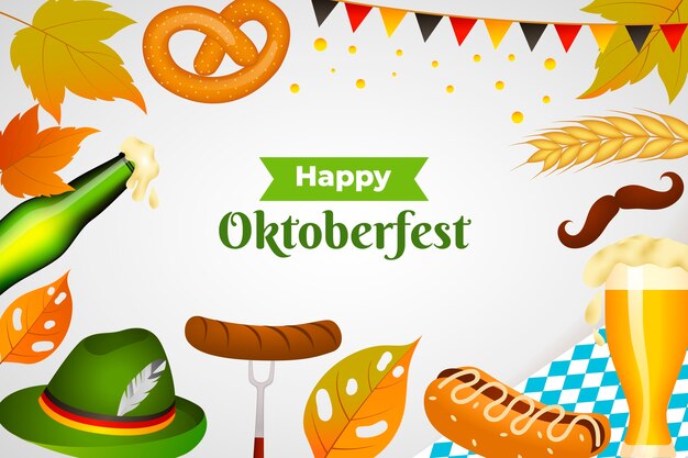 Gradient background for oktoberfest celebration