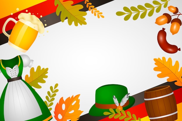 Gradient background for oktoberfest celebration