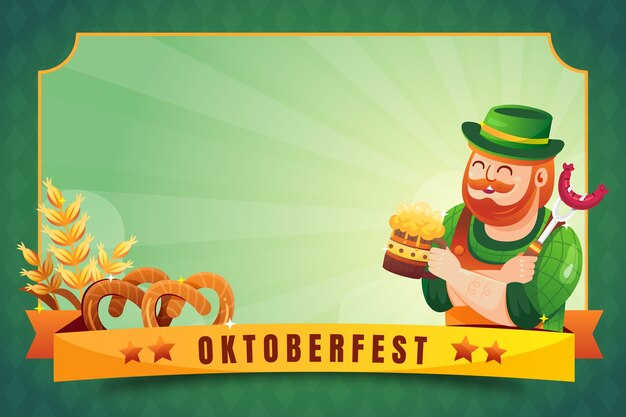 Gradient background for oktoberfest festival