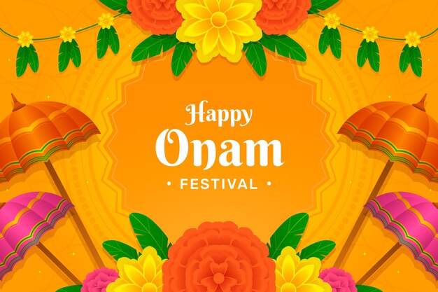 Gradient background for onam celebration