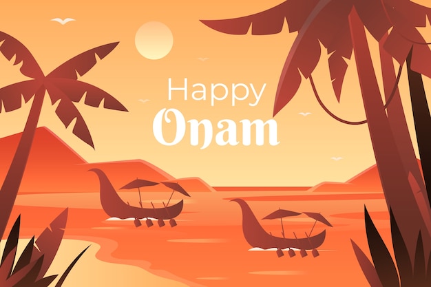 Gradient background for onam celebration