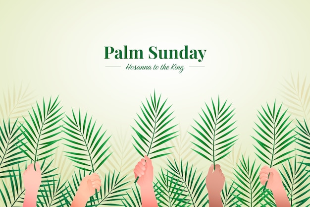 Градиентный фон для Пальмового воскресенья.