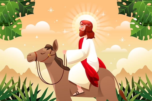 Gradient background for palm sunday