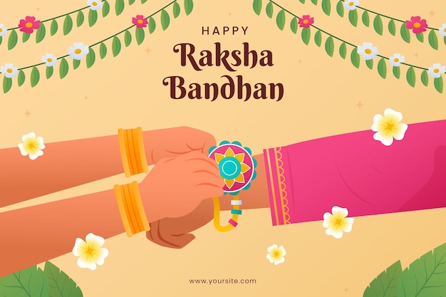 Gradient background for raksha bandhan celebration