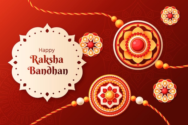 Gradient background for raksha bandhan festival celebration