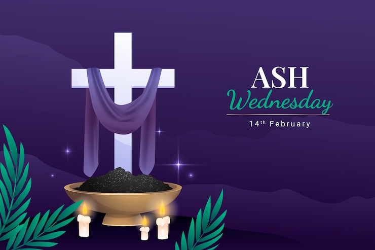 मुफ़्त वेक्टर gradient background for religious ash wednesday celebration