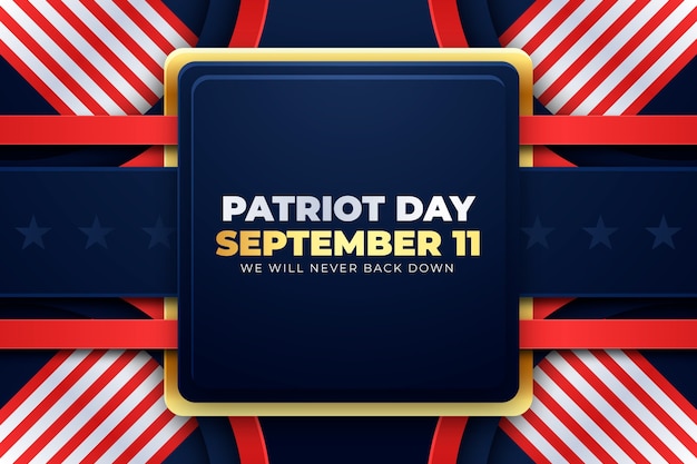 Free vector gradient background for september 11 patriot day celebration