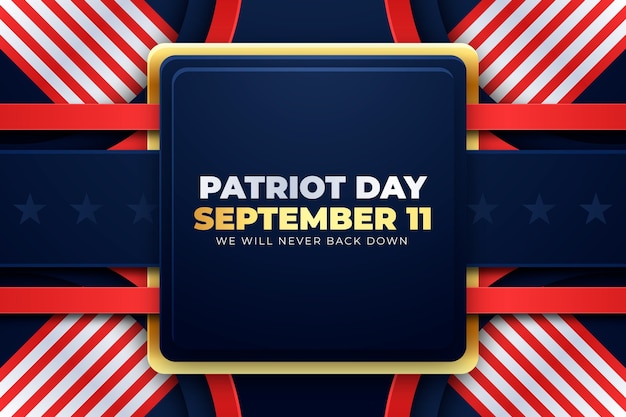 Free vector gradient background for september 11 patriot day celebration