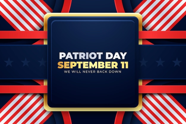 Gradient background for september 11 patriot day celebration