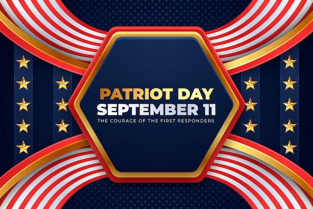 Sfondio gradiente per la celebrazione della giornata del patriotta dell'11 settembre