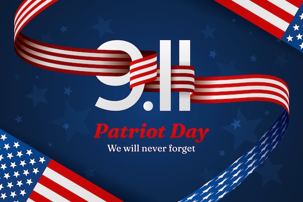 Gradient background for september 11 patriot day celebration