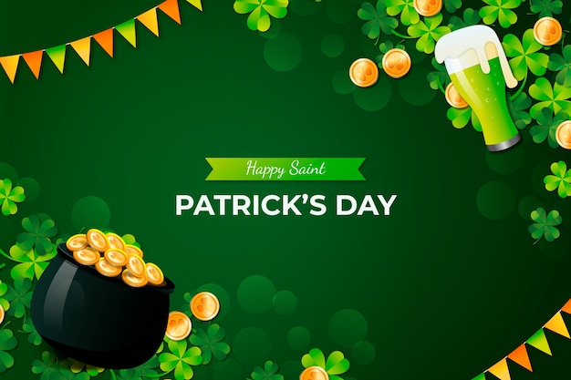 Gradient background for st patricks day celebration