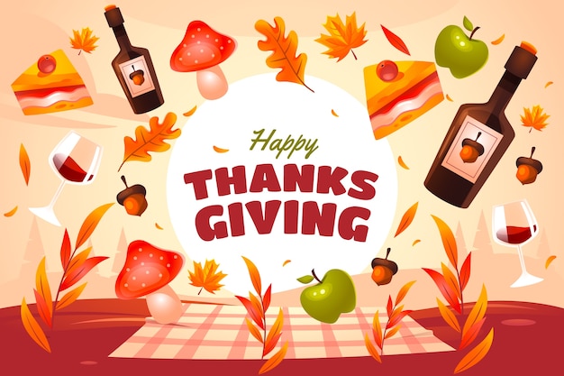 Gradient background for thanksgiving day celebration