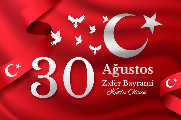 Gradient background for turkish armed forces day celebration